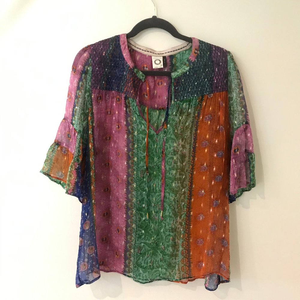 Anthropologie Colorful Boho Top